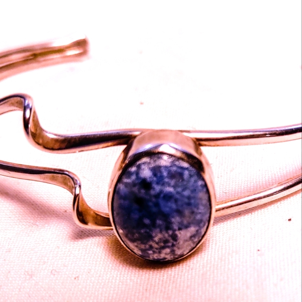 Sterling Silver Blue Lapis   Bracelet  by JENN , Vintage Native American